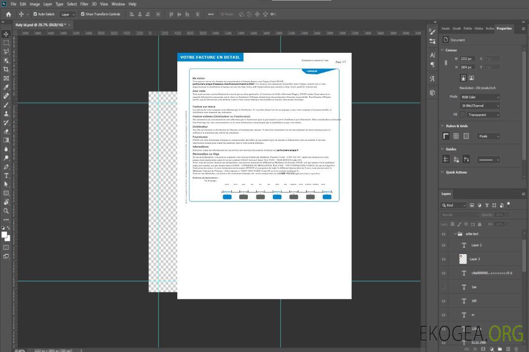 ROYAUME-UNI ENGIE facture de services publics modèle Word et PDF 3 template